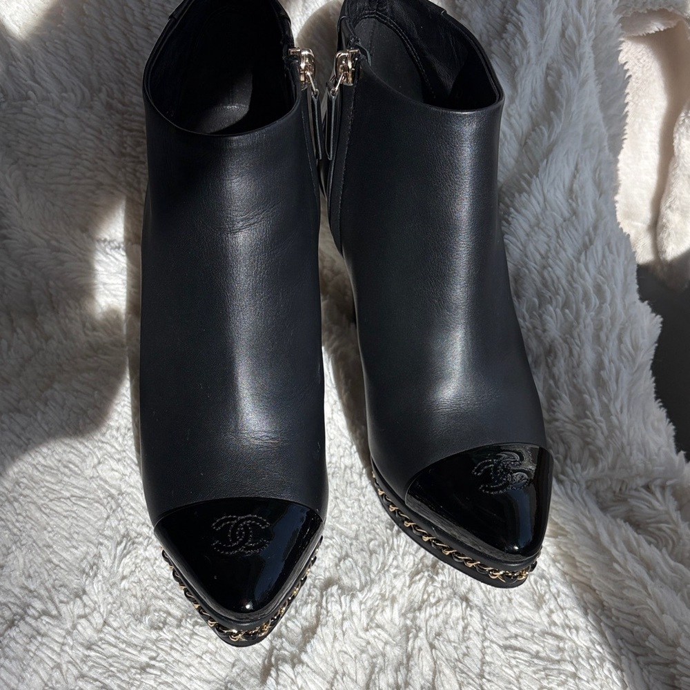 Chanel Black Ankle Boots